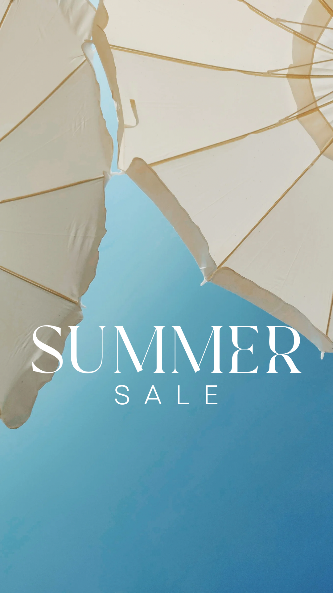White and Blue Elegant Summer Sale Business Instagram Story