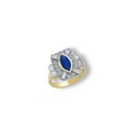 Vintage Ring Sapphire Majestic Vintage Ring Saphirblau