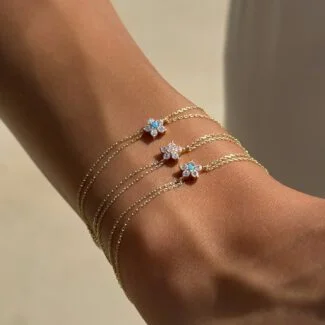 Blossom Armband aus 585er Gold mit filigranem Blüten-Design – stilvolle Eleganz für besondere Anlässe.
