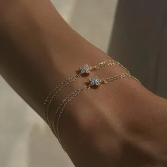Blossom Armband aus 585er Gold mit filigranem Blüten-Design – stilvolle Eleganz für besondere Anlässe.