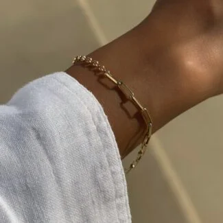 Klassisches Link & Loop Armband aus 585er Gold mit eleganten Gliedern – luxuriöse Eleganz für zeitlose Looks.