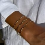 Link und Tennis-Armband aus 585er Gold mit filigranen Gliedern & funkelnden Zirkonia – stilvolle Eleganz für besondere Anlässe.