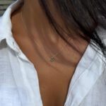 Evil Eye Charm Kette aus 585er Gold mit schützendem Nazar-Anhänger & funkelndem Zirkonia – stilvolles Schmuckstück für positive Energie & Eleganz.