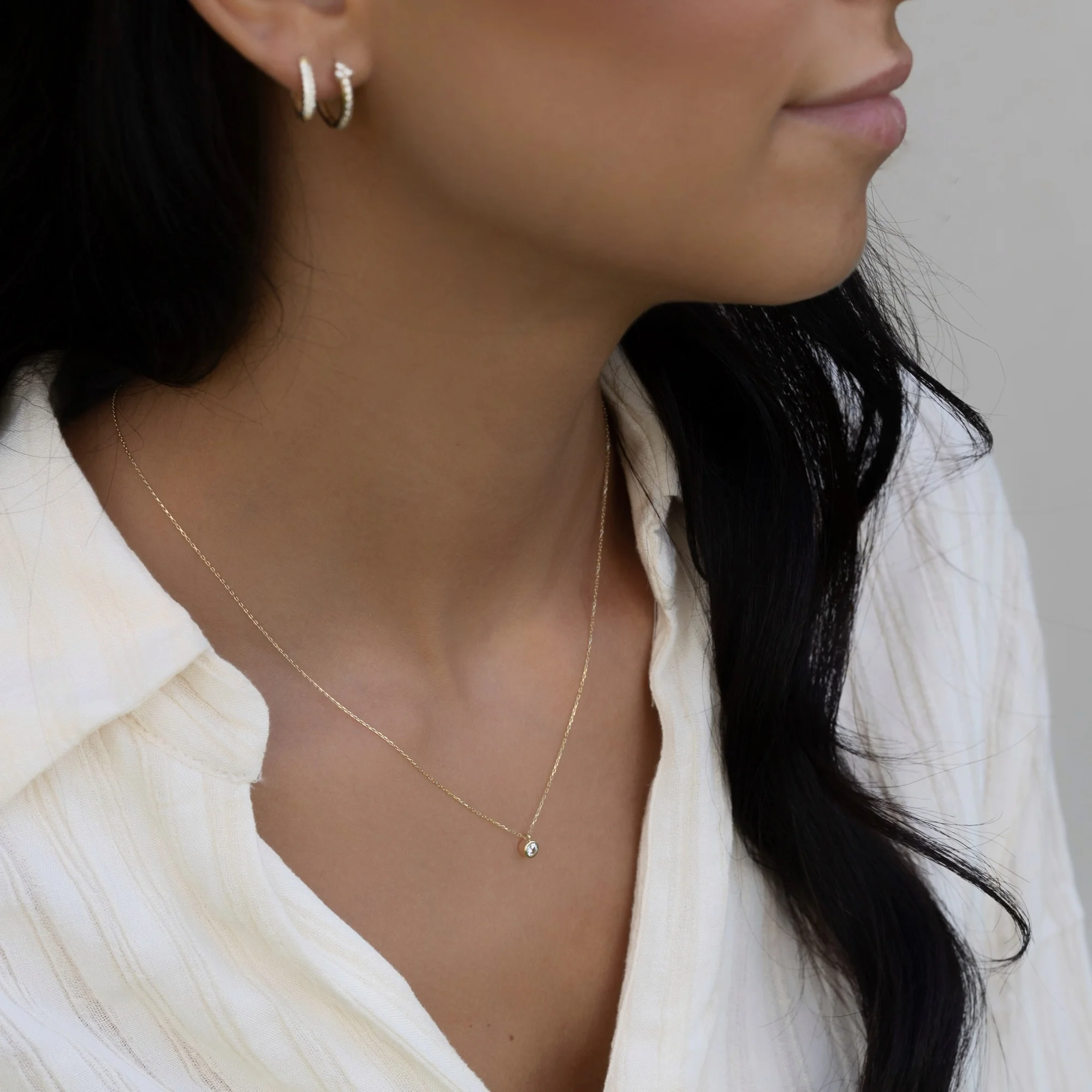 parla-19-1.jpg Solitär Kette aus 585er Gold mit funkelndem Zirkonia – stilvolle Eleganz für moderne Looks.