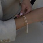 Tennisarmband aus 585er Gold mit funkelnden Zirkonia-Steinen – elegantes Schmuckstück für stilvolle Looks.