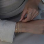 Tennisarmband aus 585er Gold mit funkelnden Zirkonia-Steinen – elegantes Schmuckstück für stilvolle Looks.