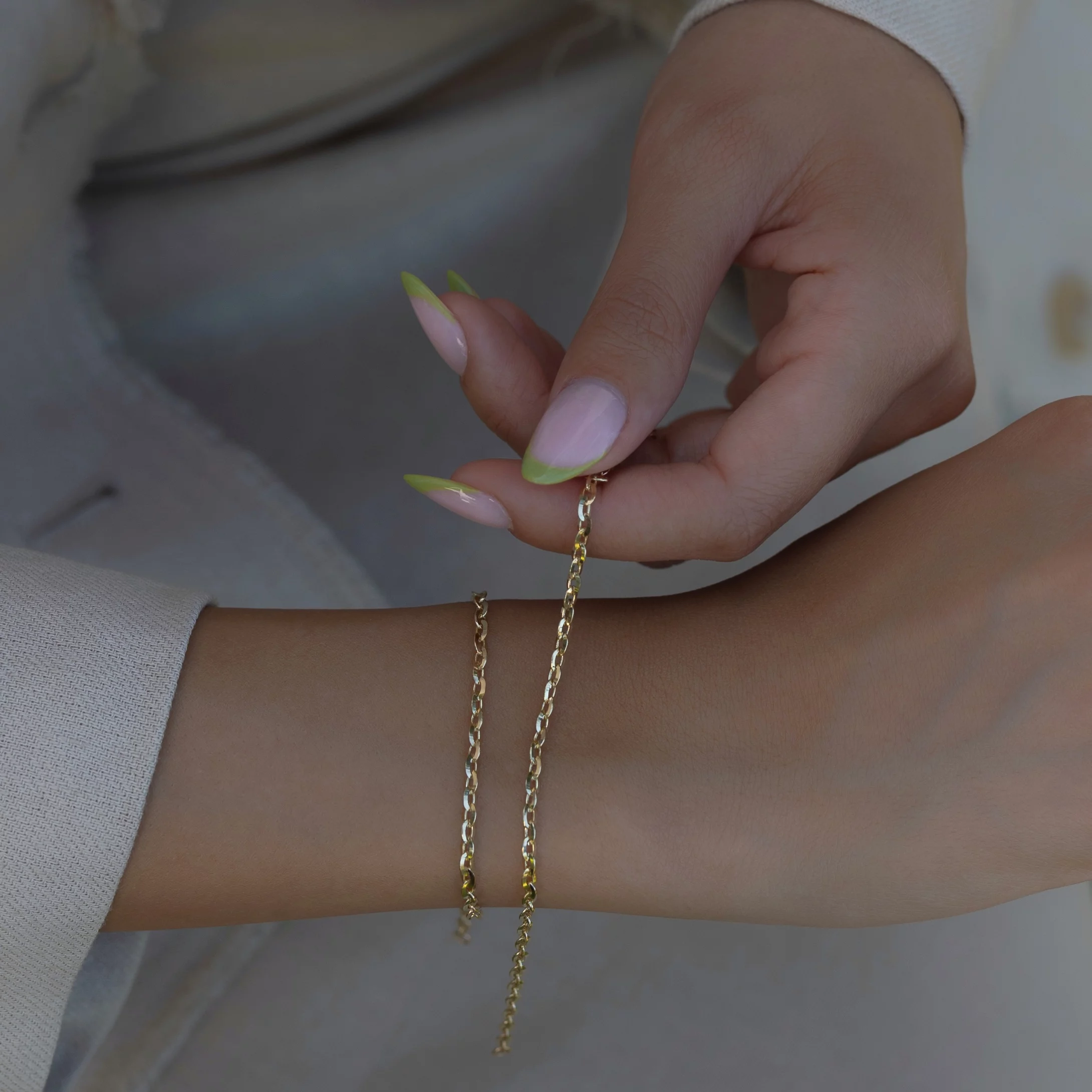 parla-5 Oval Link Armband aus 585er Gold mit stilvollen ovalen Gliedern – luxuriöse Eleganz für stilvolle Looks.