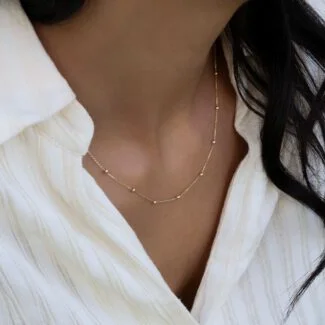 Beads Kugelkette aus 585er Gold mit filigranen Kugeln – stilvolle Eleganz für moderne Looks.