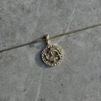 Zodiac Sternzeichen-Anhänger Fische aus 585er Gold mit filigranem Sternbild & Zirkonia – ein edles Symbol für Intuition & Sensibilität.