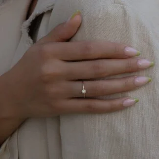 Blossom Gold Ring Blossom Ring aus 585er Gold mit filigranem Blüten-Design & funkelndem Zirkonia – ein Schmuckstück voller Eleganz.