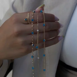 Evil Eye Charm Ring aus 585er Gold mit Schutzsymbol & Zirkonia – stilvoller Glücksbringer für moderne Eleganz.