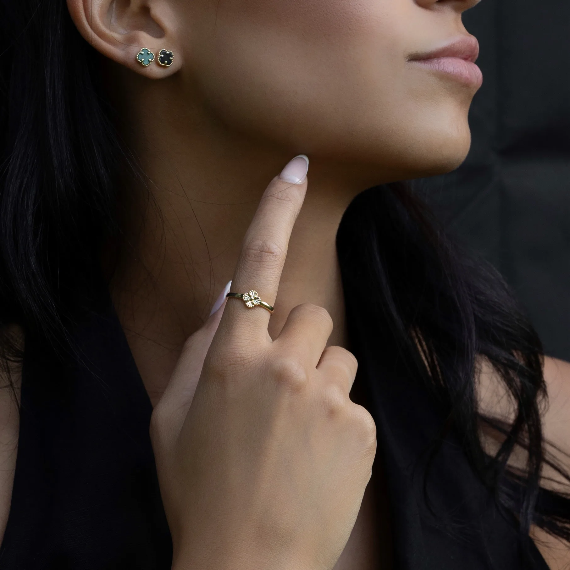 Clover Charm Ring