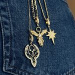 Phönix-Anhänger mit schwarzen Akzenten aus 585er Gold mit Clip-Verschluss – ein stilvolles Symbol für Transformation & Stärke.