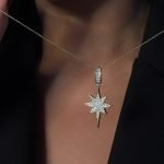 Nordstern Stern Anhänger aus 585er Gold mit Clip-Verschluss & Zirkonia – ein edler Anhänger inspiriert vom leuchtenden Polarstern.