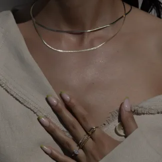 Wende-Schlangenkette Snake Armband Set aus 585er Gold – filigrane Kette & Armband mit beidseitig tragbarem Design für vielseitige Looks.