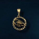 Zodiac Sternzeichen-Anhänger Skorpion aus 585er Gold mit filigranem Sternbild & Zirkonia – ein edles Symbol für Tiefe & Entschlossenheit.