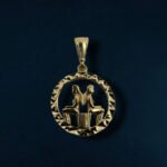 Zodiac Sternzeichen-Anhänger Zwillinge aus 585er Gold mit filigranem Sternbild & Zirkonia – ein elegantes Symbol für Offenheit & Kreativität.