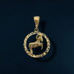 Zodiac Sternzeichen-Anhänger Widder aus 585er Gold mit Sternbild & Zirkonia – ein stilvolles Symbol für Mut, Energie & Willensstärke.