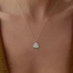 585er Gold Trapez Halskette mit Zirkonia-Steinen