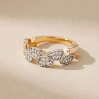 585er Gold Tropfen Zirkonia Ring mit tropfenförmigem Stein