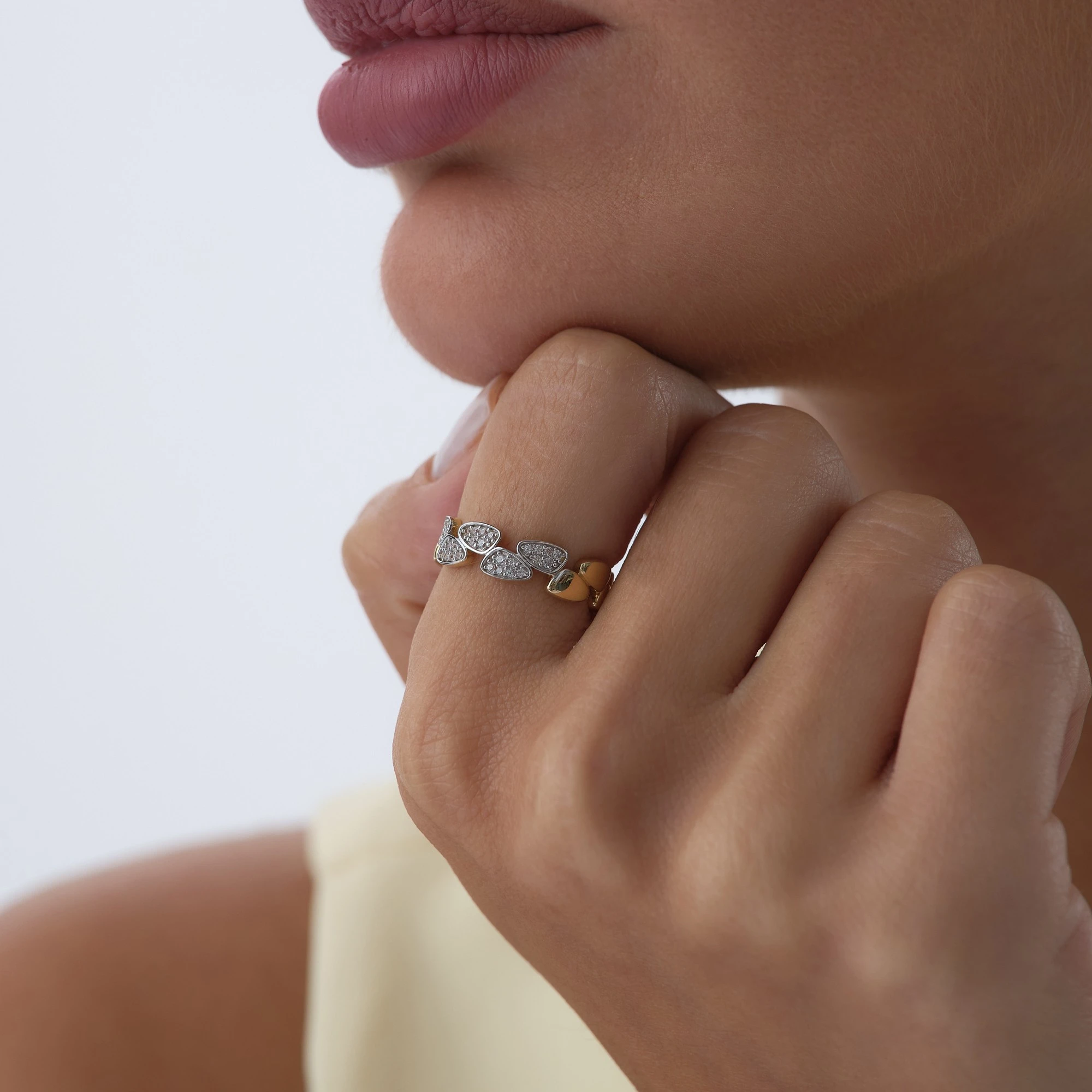 585er Gold Tropfen Zirkonia Ring mit tropfenförmigem Stein