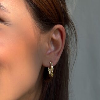Gedrehte Pilgrim Twist Creolen aus 585er Gold – elegante, zeitlose Ohrringe