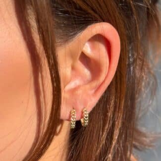 Goldene Glieder Creolen aus 585er Gold im markanten Kettendesign – Parla Fine Gold Jewelry