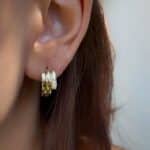 Marquise Wickelstack Creolen Marquise Wrap Stack Hoops – 585er Goldohrringe mit Wickeloptik & elegantem Zirkonia-Besatz in Marquise-Schliff.