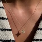 Fleur Kette – 585er Goldkette mit filigranem Blütenanhänger und glitzernden Zirkonia-Steinen für femininen Stil.