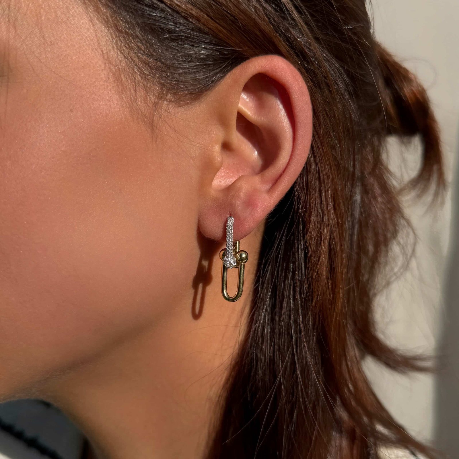 Gliederohrringe – 585er Goldohrringe im Kettendesign für trendige Styles mit Struktur und Eleganz.