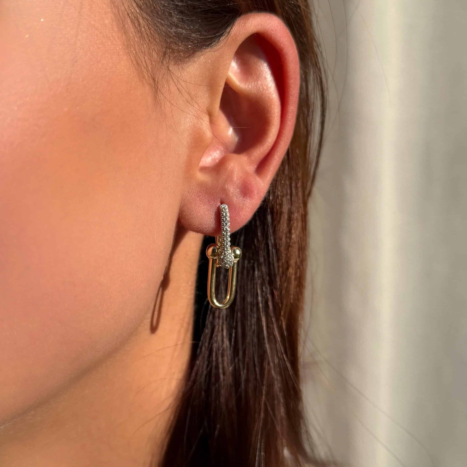 Gliederohrringe – 585er Goldohrringe im Kettendesign für trendige Styles mit Struktur und Eleganz.