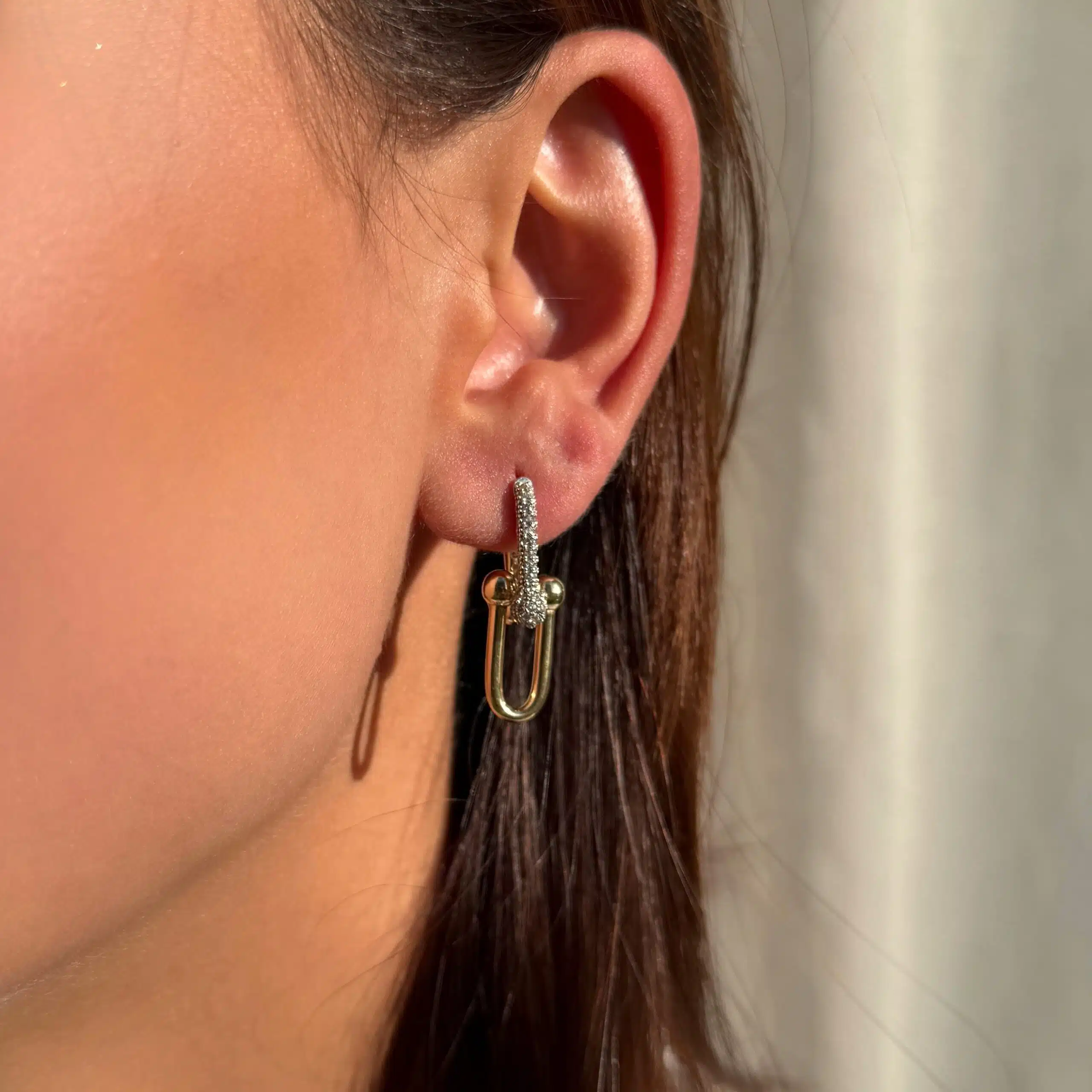 Gliederohrringe – 585er Goldohrringe im Kettendesign für trendige Styles mit Struktur und Eleganz.