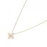 Fleur Kette – 585er Goldkette mit filigranem Blütenanhänger und glitzernden Zirkonia-Steinen für femininen Stil.