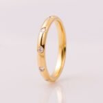Beisteckring – Eleganter Ring aus 585er Gold mit feinen Zirkonia, ideal für Layering & als dezentes Highlight.
