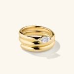 Marquise Wickelstack Ring aus 585er Gold mit elegantem Wickeldesign & funkelndem Zirkonia – ein stilvolles Schmuckstück mit moderner Raffinesse.