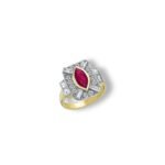 Vintage Ring Ruby Majestic Vintage Ring Ruby Red